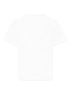 T-shirt con stampa ranav per bambino Stella McCartney bianco con girocollo - Rubino Kids