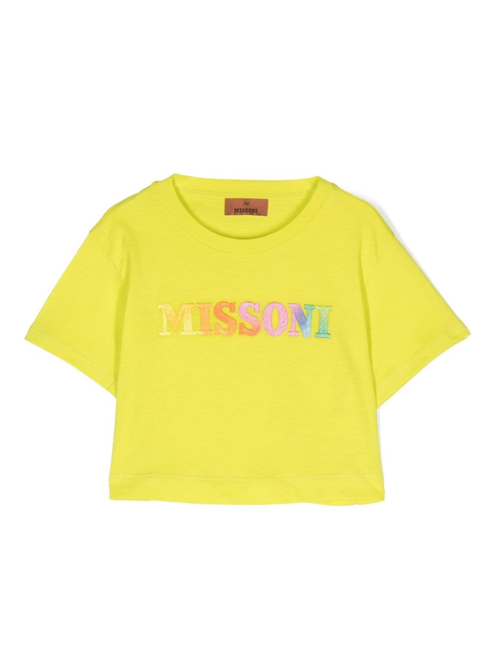 T-shirt crop con ricamo - Rubino Kids