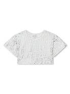 T-shirt crop con stampa - Rubino Kids