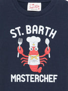 T-shirt Denver per bambino MC2 Saint Barth Kids blu con stampa grafica sul davanti - Rubino Kids