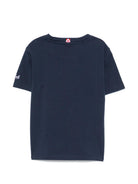 T-shirt Denver per bambino MC2 Saint Barth Kids blu con stampa grafica sul davanti - Rubino Kids