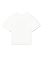 T-shirt girocollo con stampa per bambino Lanvin Enfant bianco con girocollo - Rubino Kids