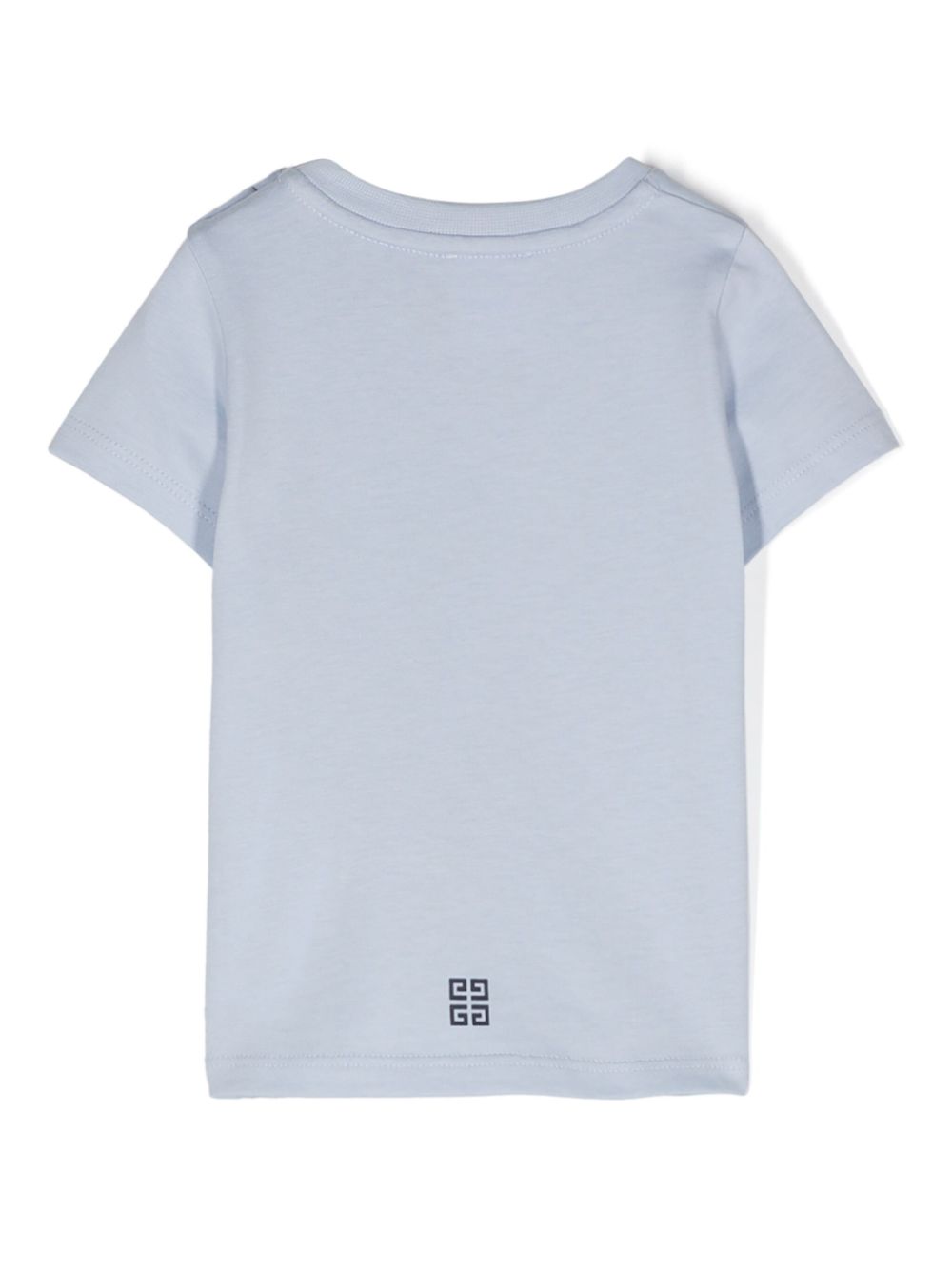 T shirt Givenchy classica azzurra per bambina con stampa centrale nera - Rubino Kids