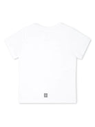 T shirt Givenchy classica bianca per bambina con stampa centrale nera - Rubino Kids