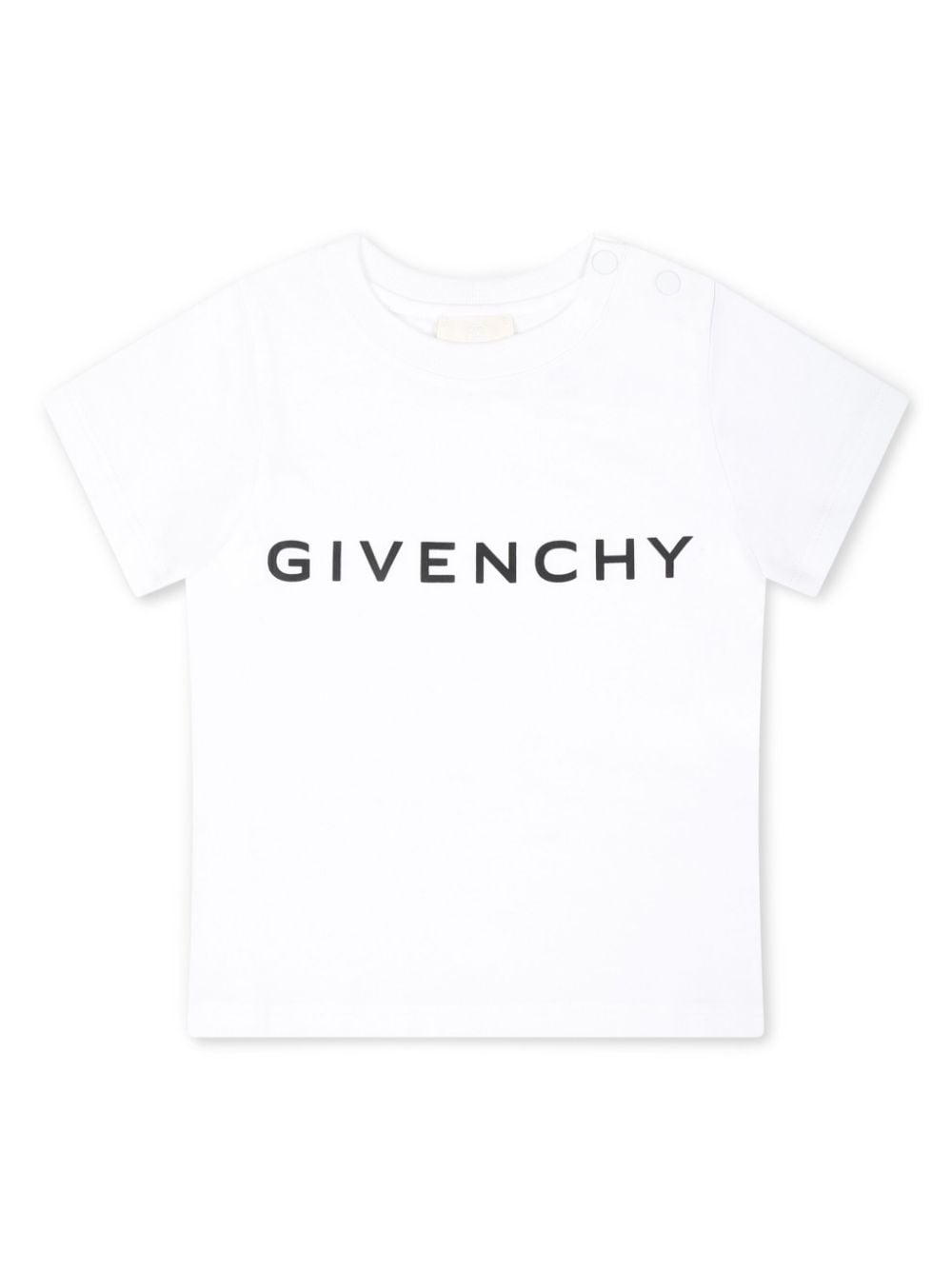 T shirt Givenchy classica bianca per bambina con stampa centrale nera - Rubino Kids