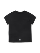 T shirt Givenchy classica nera per bambina con stampa centrale bianca - Rubino Kids