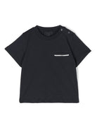 T - shirt in cotone con ricamo logo - Rubino Kids