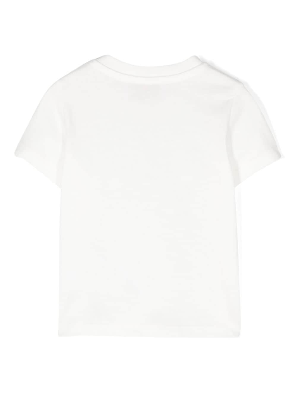 T-shirt in cotone con stampa logo - Rubino Kids