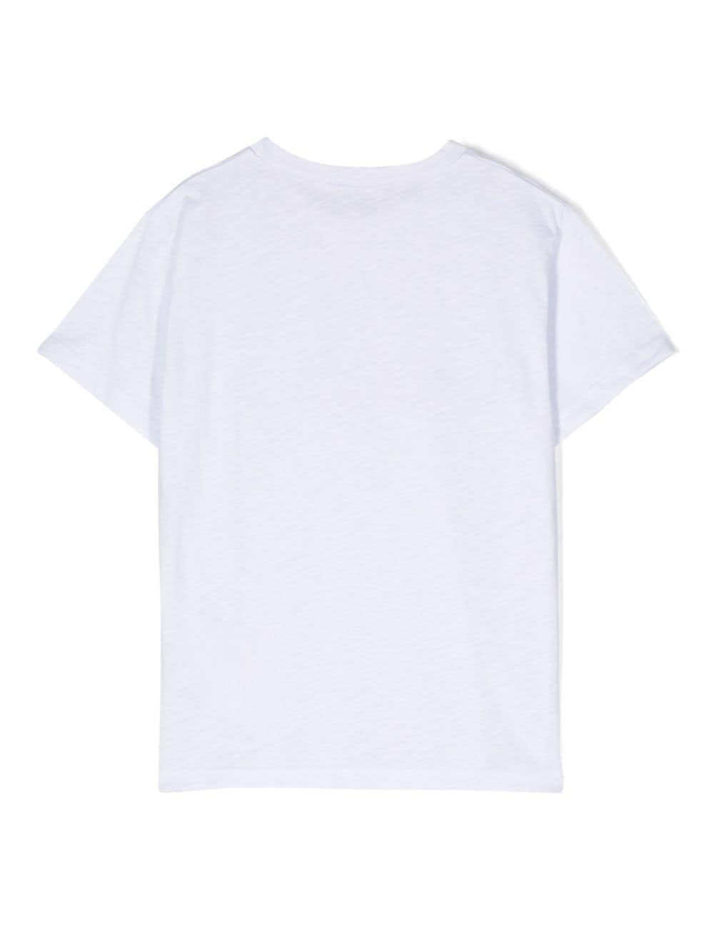 T-shirt in cotone con stampa logo - Rubino Kids