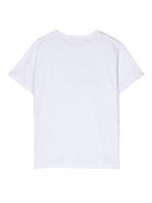 T-shirt in cotone con stampa logo - Rubino Kids