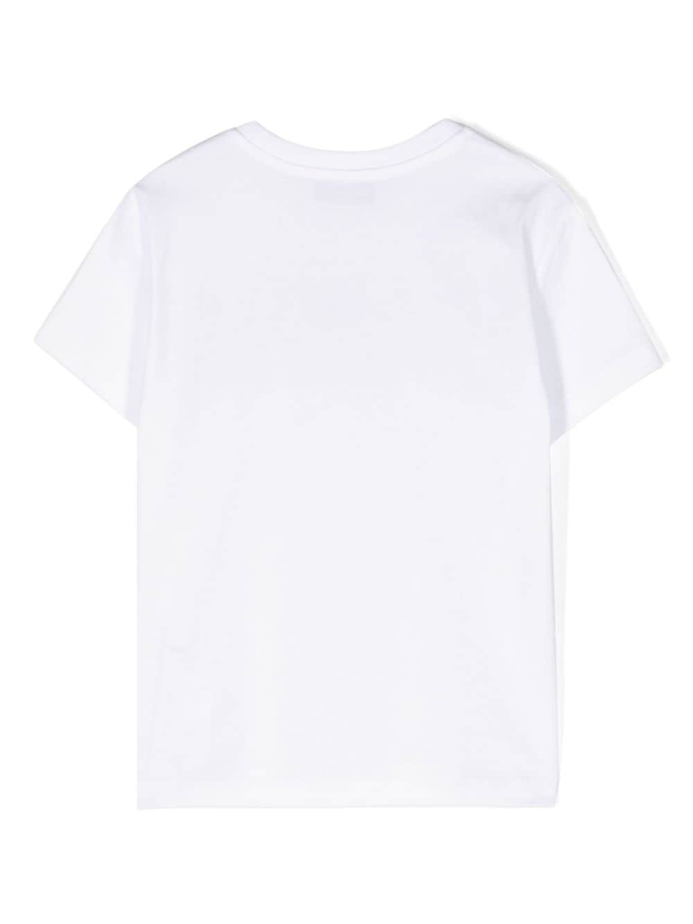 T-shirt in cotone con stampa slogan - Rubino Kids