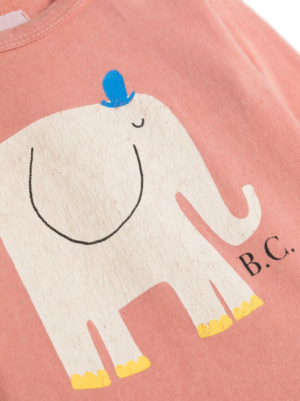 T - shirt in cotone organico The Elephant - Rubino Kids