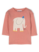 T - shirt in cotone organico The Elephant - Rubino Kids