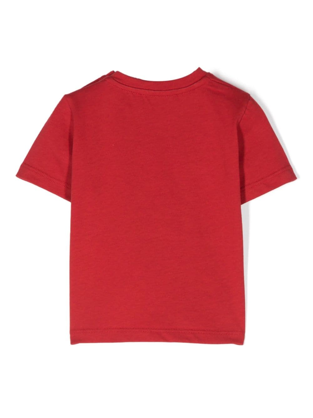 T-shirt in cotone per neonato Versace Kids rosso con stampa logo - Rubino Kids