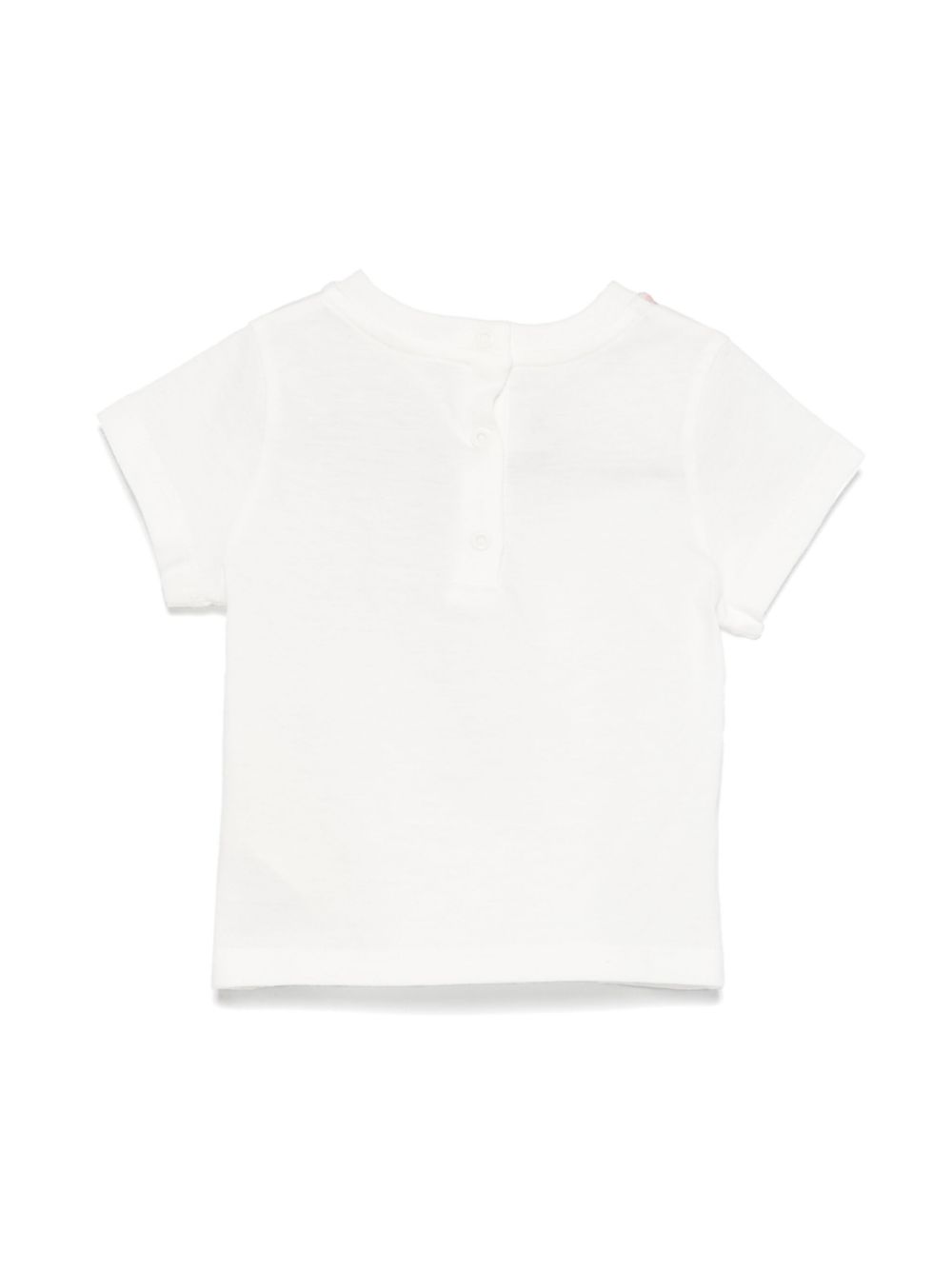 T-shirt junior per neonata Fendi Kids bianco con orlo dritto - Rubino Kids