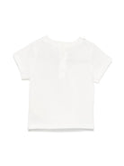 T-shirt junior per neonata Fendi Kids bianco con orlo dritto - Rubino Kids