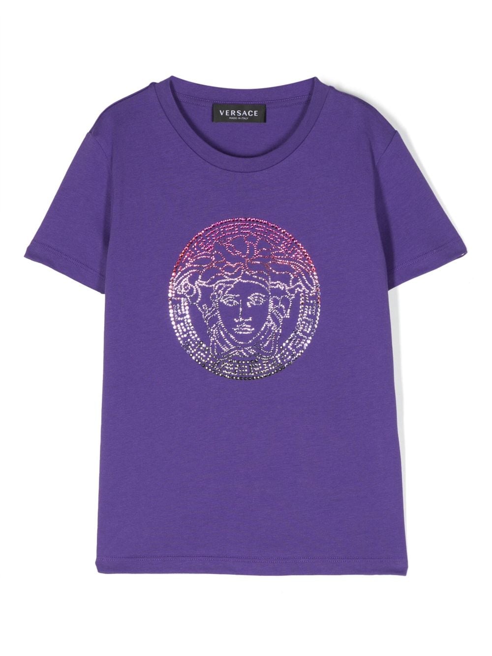 T-shirt Medusa con strass - Rubino Kids