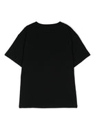 T-shirt nera per bambino con logo Balmain Paris bianco e nero - Rubino Kids