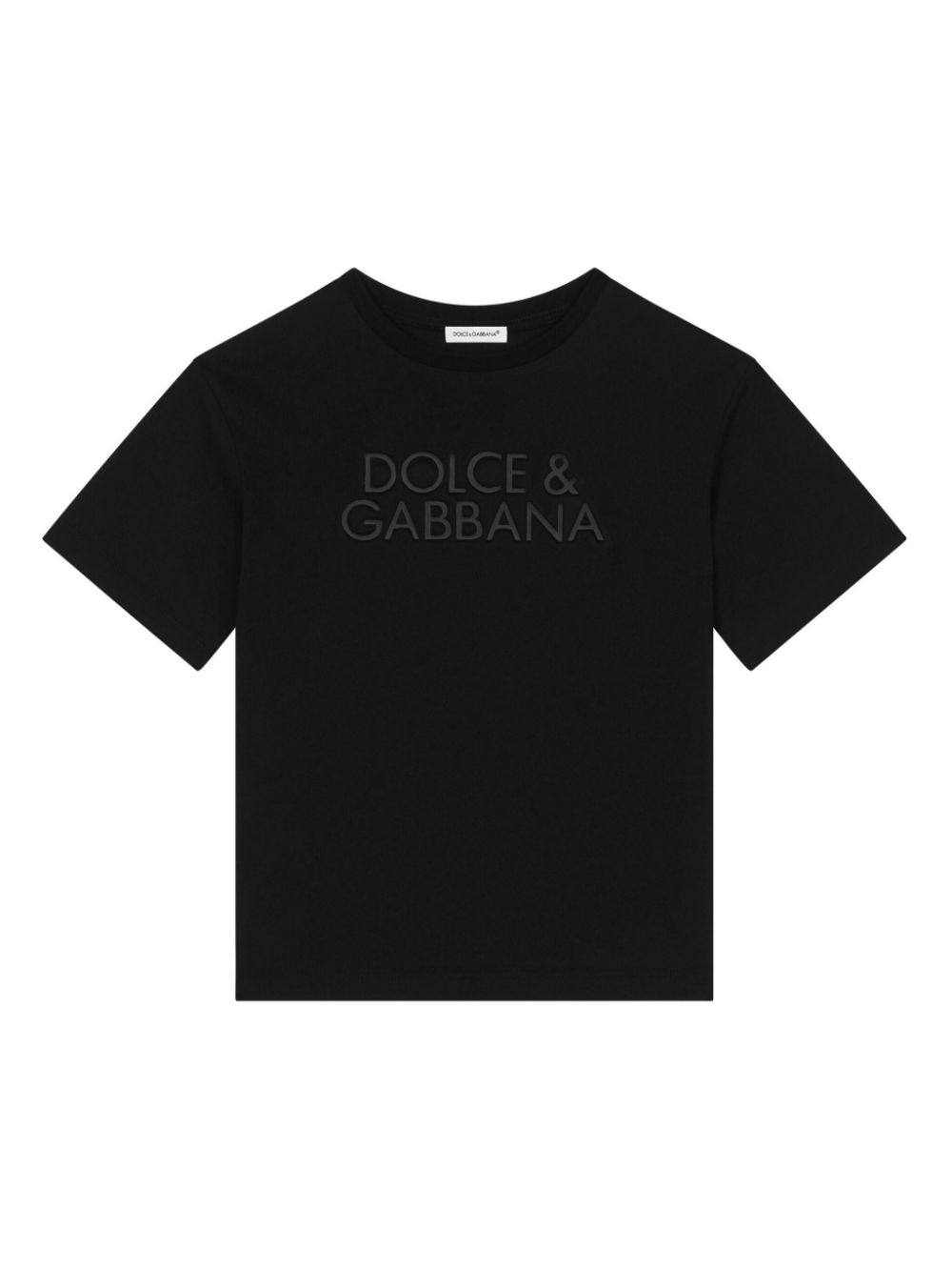 T-shirt nera per bambino con stampa Dolce & Gabbana Kids - Rubino Kids