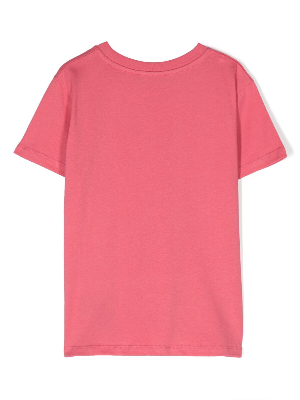 T-shirt per bambina Balmain Kids rosa con stampa logo Balmain Paris oro - Rubino Kids