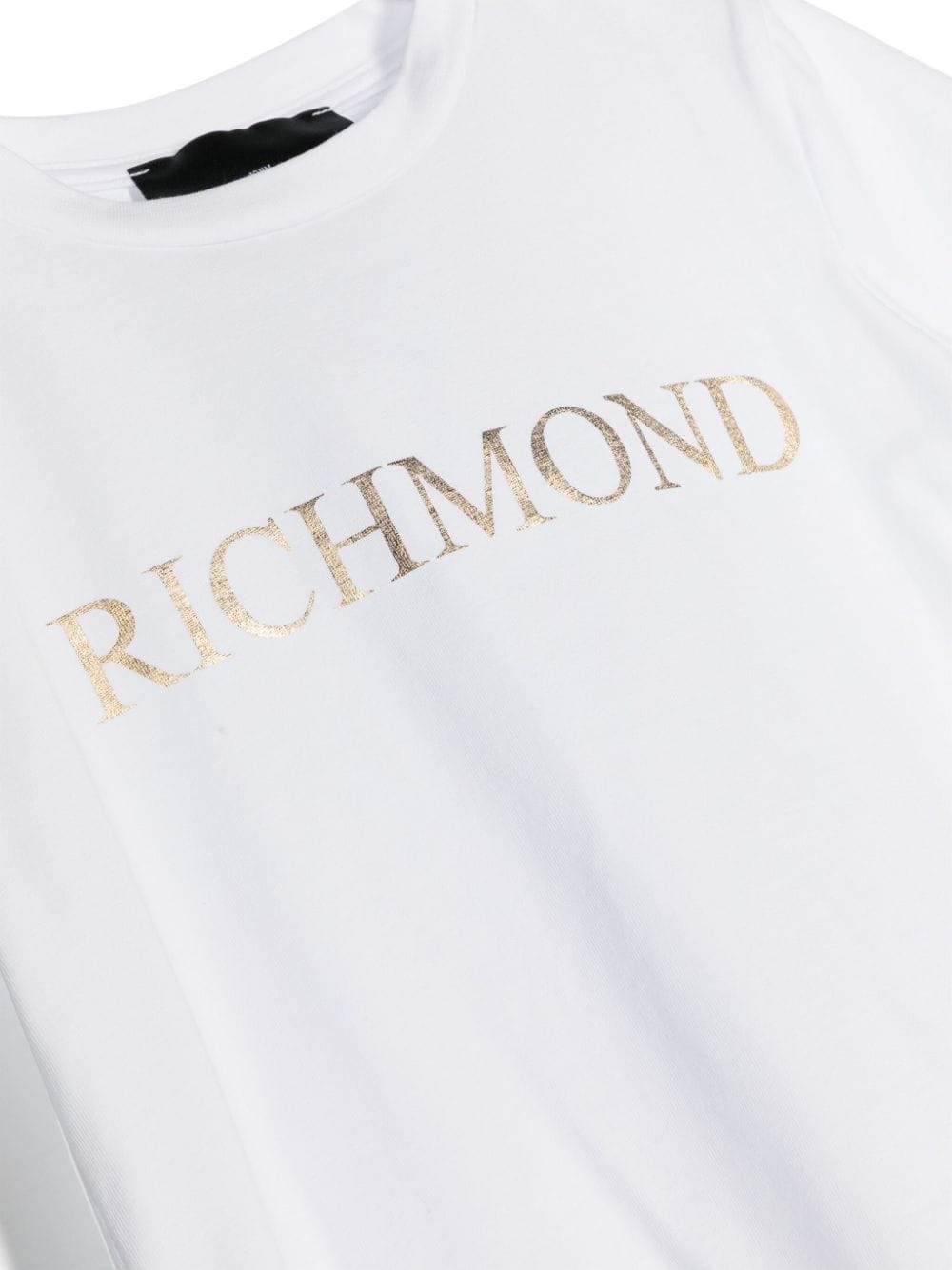 T shirt per bambina bianca con applicazione oro centrale RICHMOND - Rubino Kids