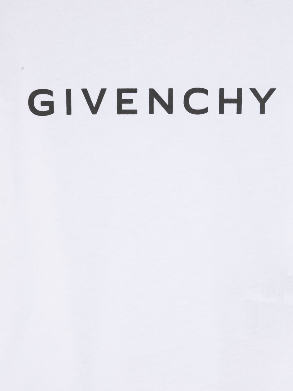 T shirt per bambina bianca con logo centrale Givenchy nero classico - Rubino Kids