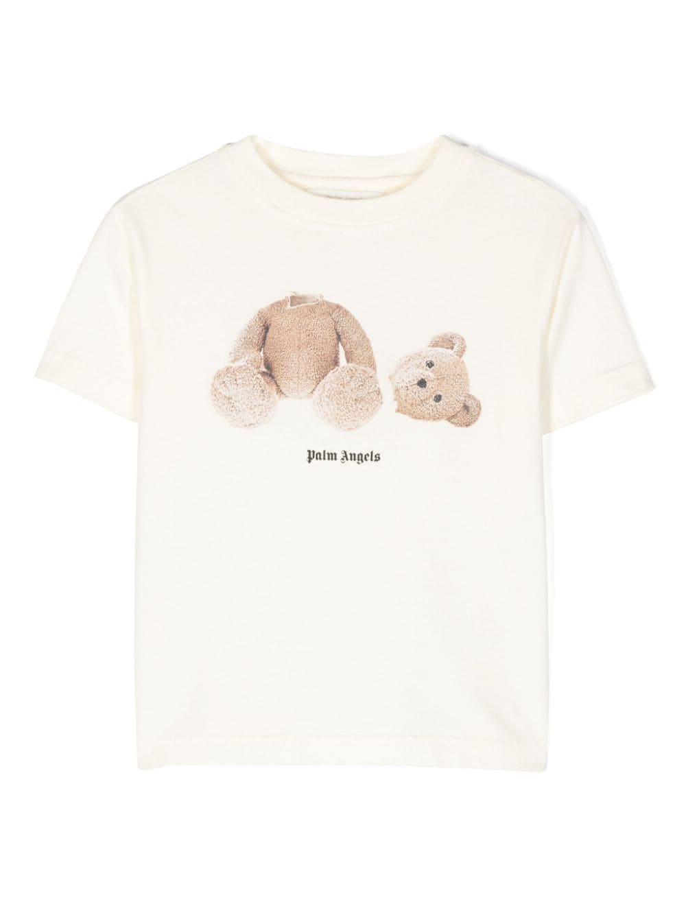 T shirt per bambina bianca con stampa toy bear Palm Angels bianco - Rubino Kids