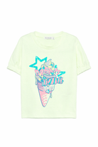 T-shirt per bambina Billieblush gialla con motivo a stella - Rubino Kids