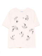 T-shirt per bambina Burberry Kids rosa con stampa grafica - Rubino Kids