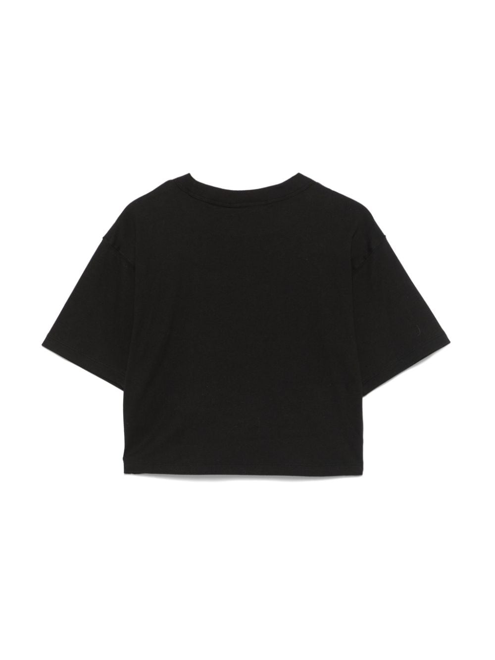 T-shirt per bambina Calvin Klein Kids nero con ricamo logo sul davanti - Rubino Kids