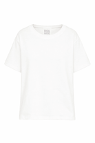 T-shirt per bambina Douuod Kids bianca con logo sul retro - Rubino Kids