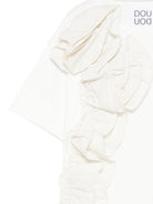 T-shirt per bambina Douuod Kids bianca con ruches - Rubino Kids