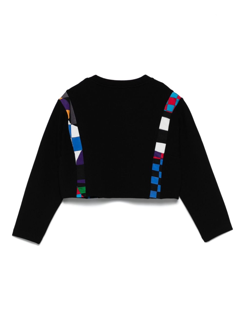 T-shirt per bambina Emilio Pucci Kids nero con stampa Iride - Rubino Kids