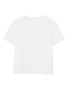 T-shirt per bambina Givenchy Kids bianca con ricamo con logo - Rubino Kids