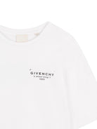 T-shirt per bambina Givenchy Kids bianca con taglio crop - Rubino Kids