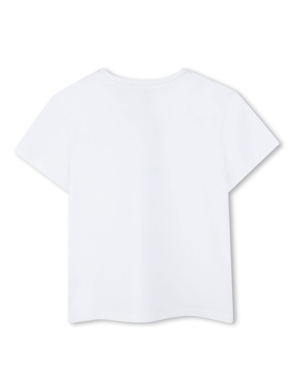 T-shirt per bambina Givenchy Kids bianco con strass con trama jersey - Rubino Kids