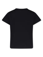 T-shirt per bambina Givenchy Kids nero con logo sul davanti - Rubino Kids