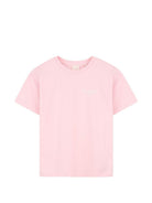 T-shirt per bambina Givenchy Kids rosa girocollo in cotone - Rubino Kids