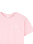 T-shirt per bambina Givenchy Kids rosa girocollo in cotone - Rubino Kids