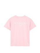 T-shirt per bambina Givenchy Kids rosa girocollo in cotone - Rubino Kids