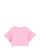 T-shirt per bambina John Richmond Junior rosa con ruches - Rubino Kids