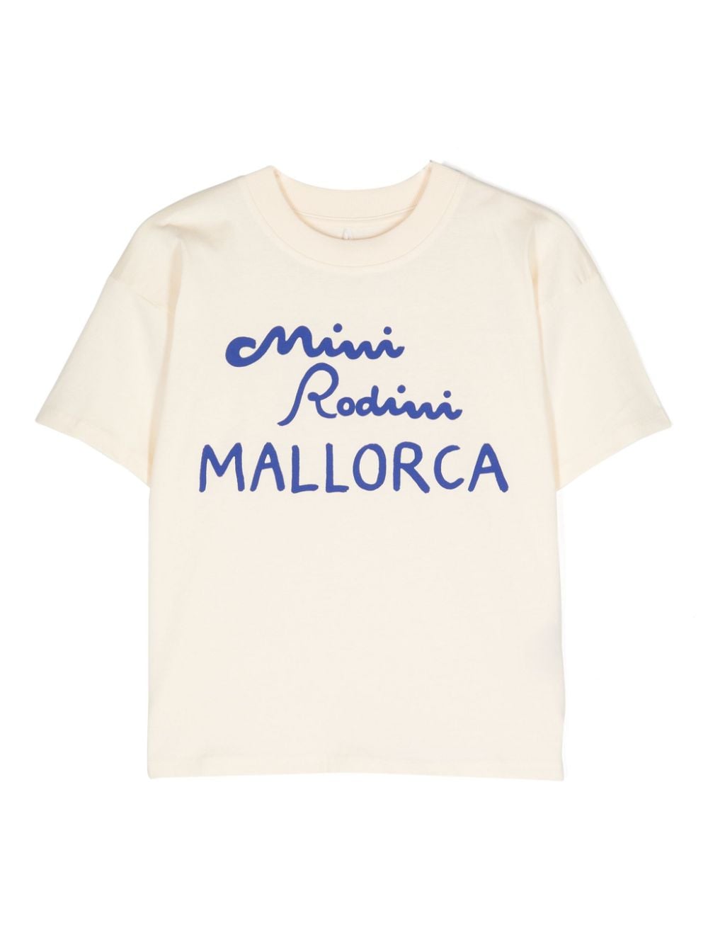 T-shirt per bambina Mini Rodini bianca con stampa Mallorca - Rubino Kids