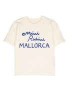 T-shirt per bambina Mini Rodini bianca con stampa Mallorca - Rubino Kids