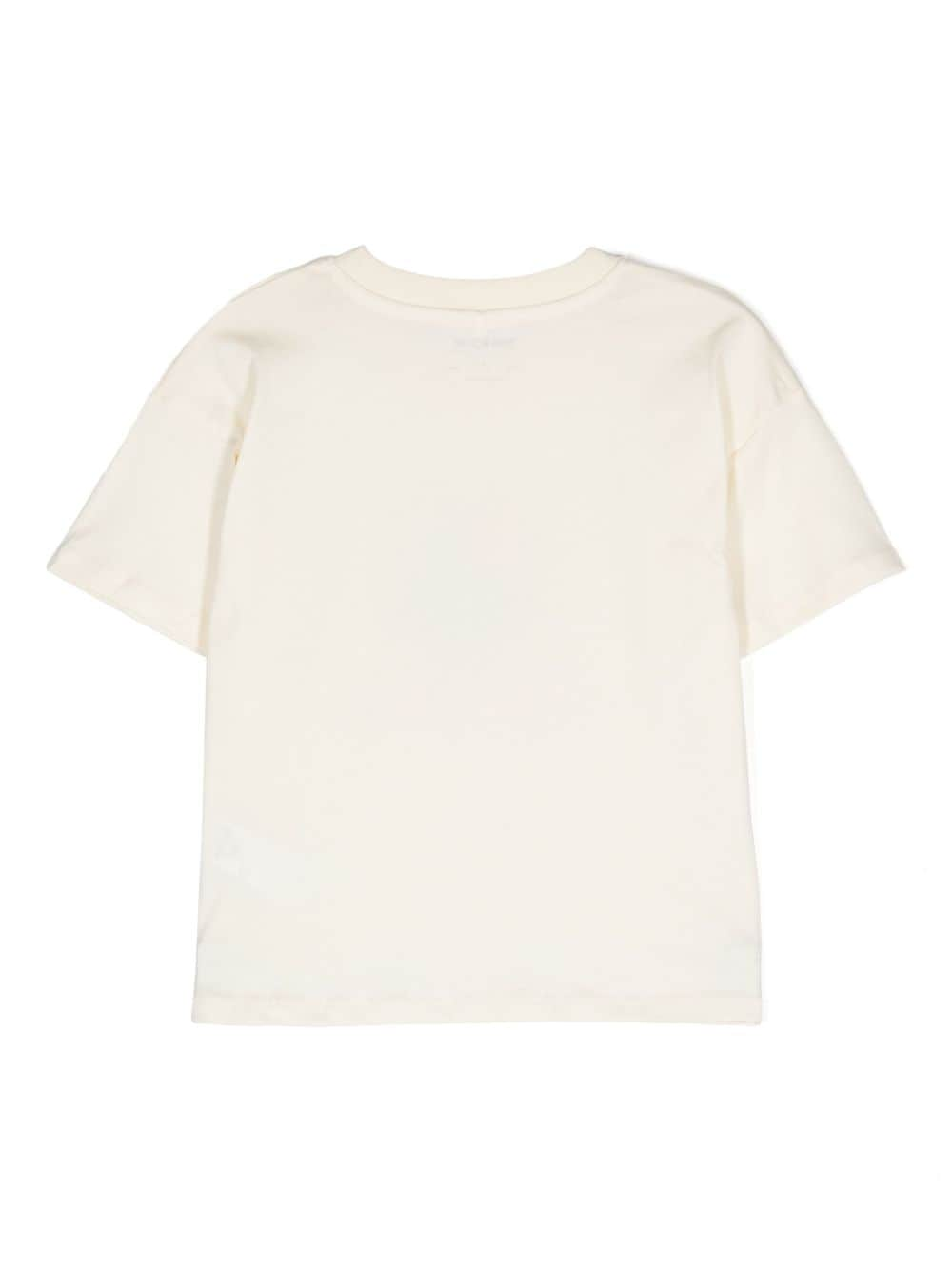 T-shirt per bambina Mini Rodini bianco con stampa Parrot - Rubino Kids