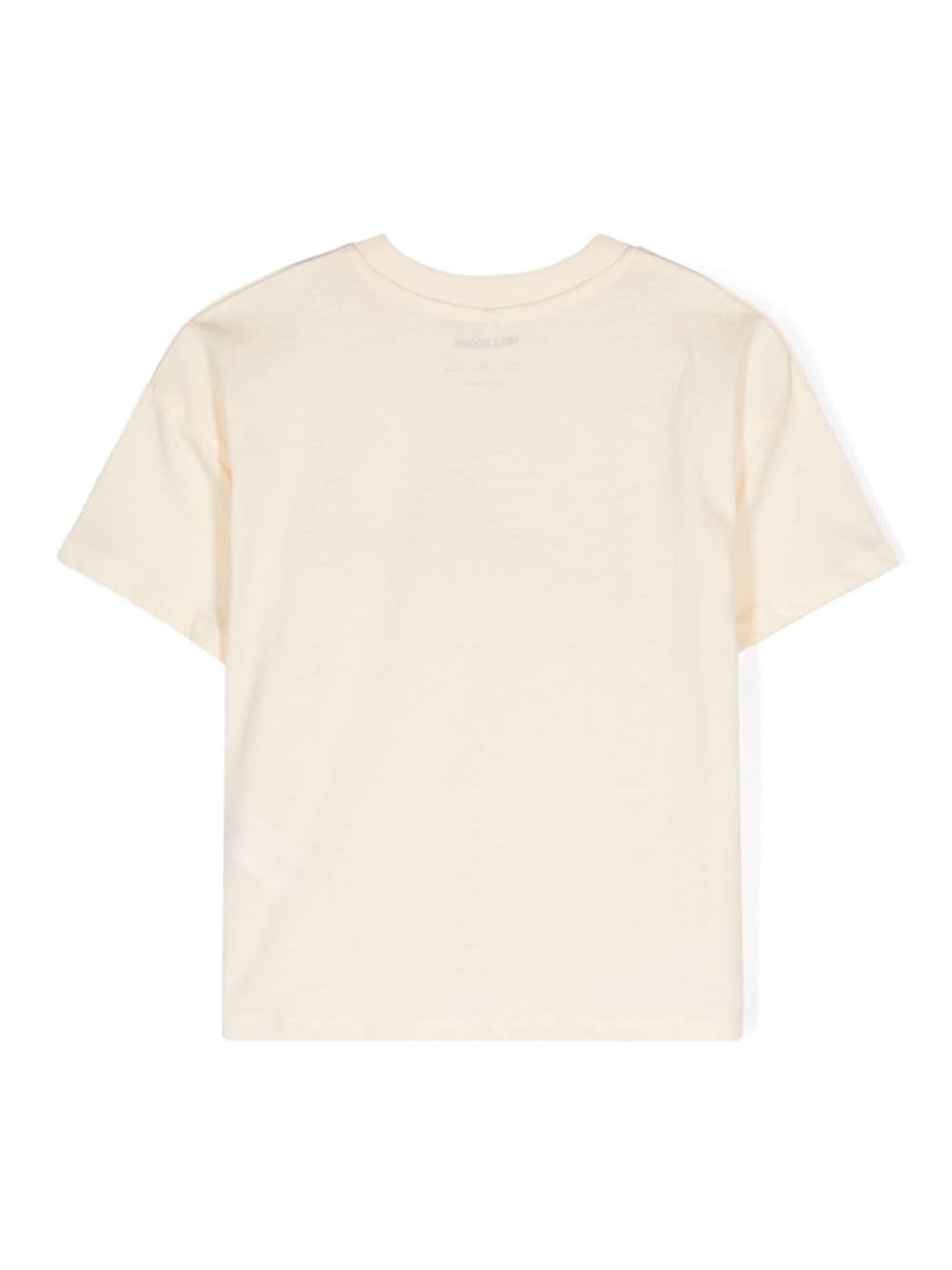 T-shirt per bambina Mini Rodini CouCou bianco con stampa con testo - Rubino Kids