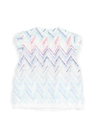 T-shirt per bambina Missoni Kids bianca con motivo a chevron - Rubino Kids