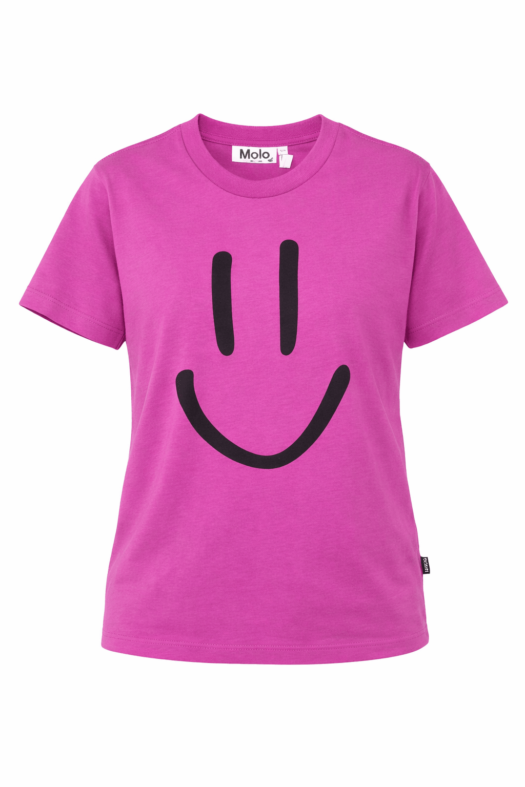 T-shirt per bambina Molo fucsia con stampa smile - Rubino Kids