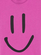 T-shirt per bambina Molo fucsia con stampa smile - Rubino Kids