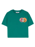 T-shirt per bambina Molo Reinette verde con paillettes - Rubino Kids