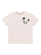 T-shirt per bambina Molo rosa con decorazione con paillettes - Rubino Kids